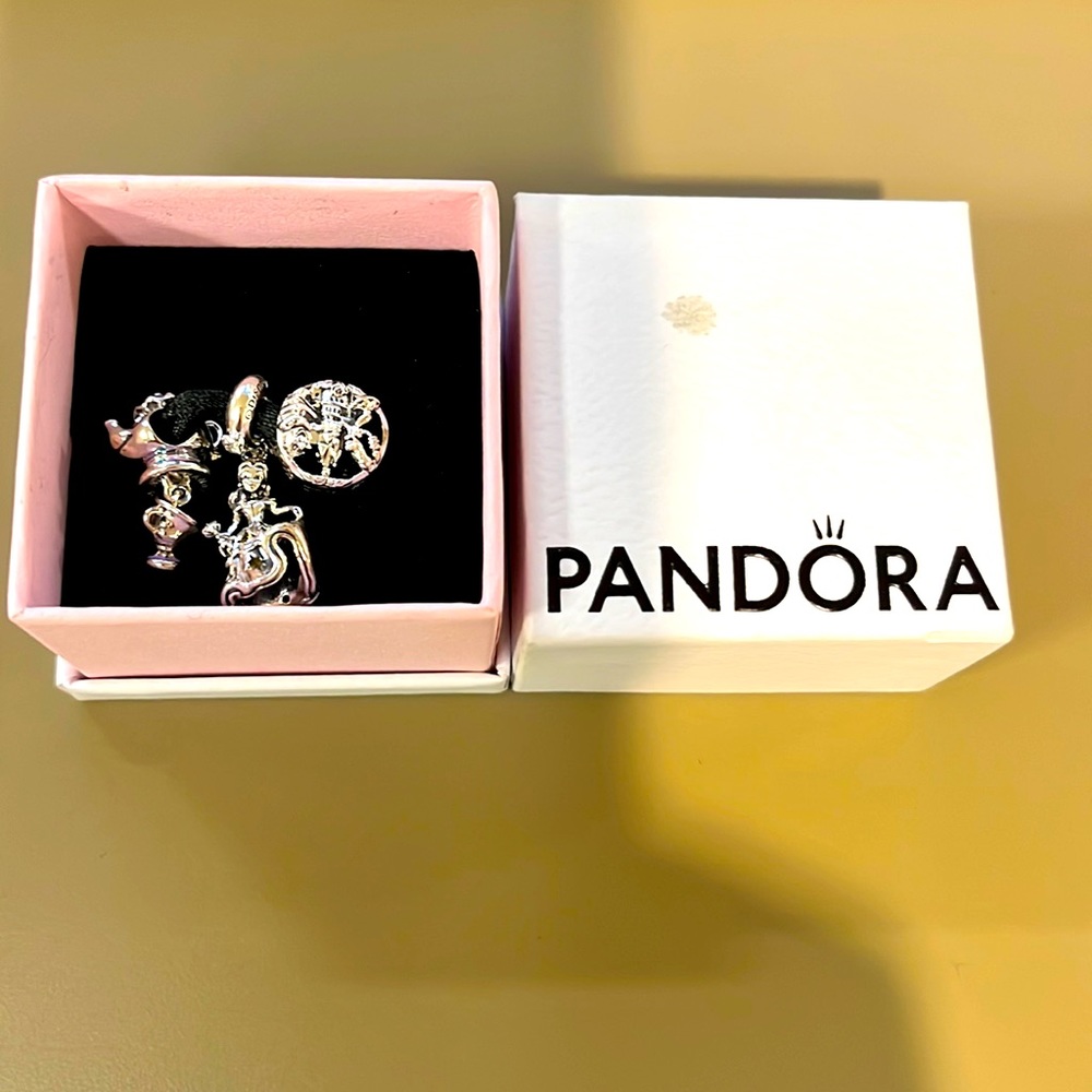 Disney x Pandora Beauty and the Beast Charm Trio